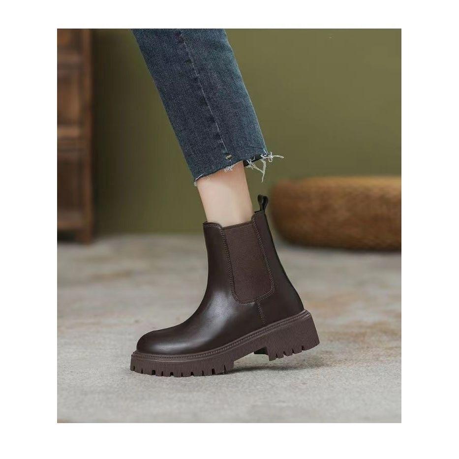 British Martin boots autumn and winter versatile 2025 new French small short boots thin boots Chelsea boots ins tide
