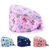 Adjustable With Sweatband Men Women Pure Colour Bouffant Hat Cotton Hats Surgical Scrub Cap