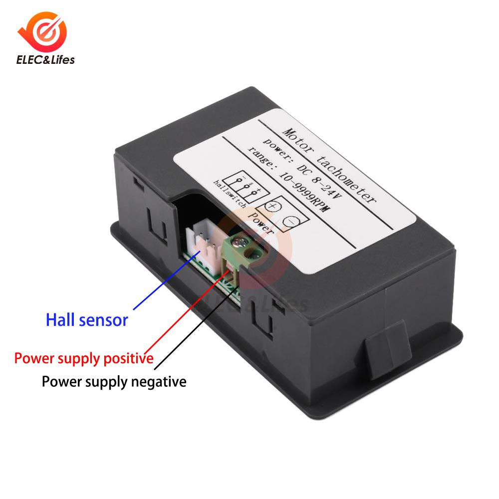 DC 8-11C 1.16 Inch High-precision Digital Tachometer Tachometer DC Tachometer 11-9999RPM Speed Meter Hall Proximity Switch
