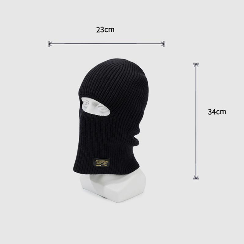 Winter Outdoor Hat Warm Wool Hat Men's Neck Knitted Hat Mask Scarf All-In-One Hat