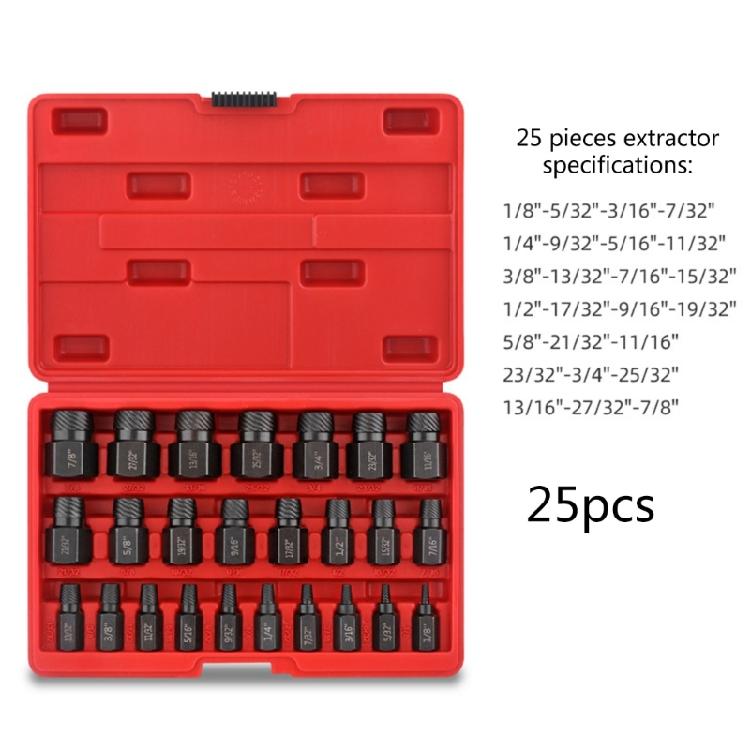 10/25Pcs Screw Extractor Set 3.2-10.3mm Heavy Duty Hex Head Screw Extractor Set