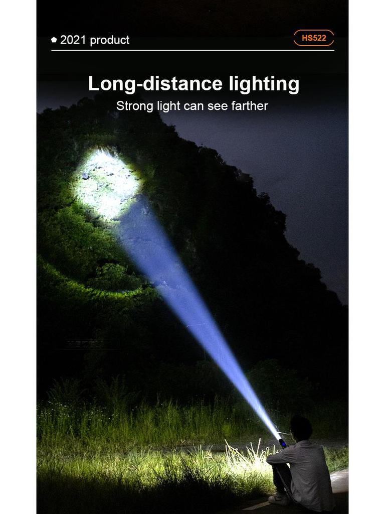 XHPp50 Aluminum Alloy Waterproof Flashlight with Telescopic Zoom & USB Charging