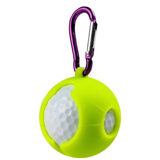Yousheng Silicone Golf Ball Protective Cover, Universal Golf Ball Holder with Carabiner, Portable Golf Ball Carrier Protector Sleeve, Golf Accessories светло-зеленый