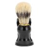 Brocha de afeitar para hombre, Cepillo de limpieza facial de cerdas, Pelo suave, Brocha de afeitar con soporte negro de goteo