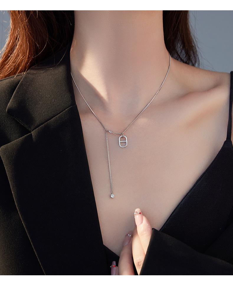 Banyan Tree S925 Silber Schweinenase Zirkon Anhänger Quaste Halskette für Frauen