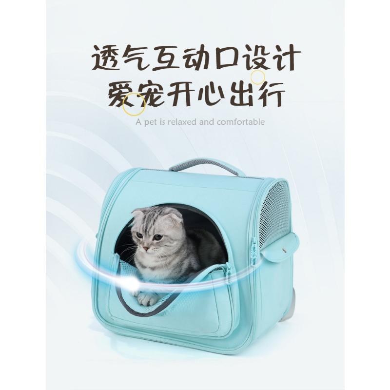 New Pet Bag Macaron Candy Color Large Capacity Shoulder Portable Breathable Cat Bag Outing Pet Backpack
