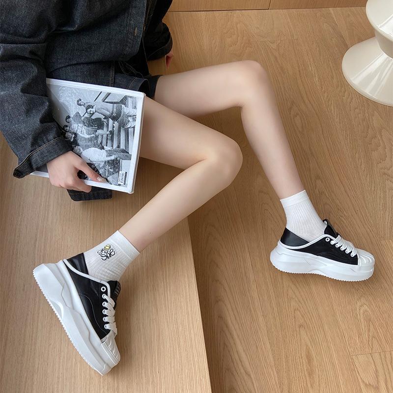 Leather Thick-soled Shell-toe Small White Shoes Women's  Summer New Casual Sports Shoes Trend