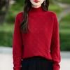 Pure Cotton Thickened Half Turtleneck Sweater for Women In Autumn and Winter New Loose and Versatile Base Shirt Warm Pullover Sweater