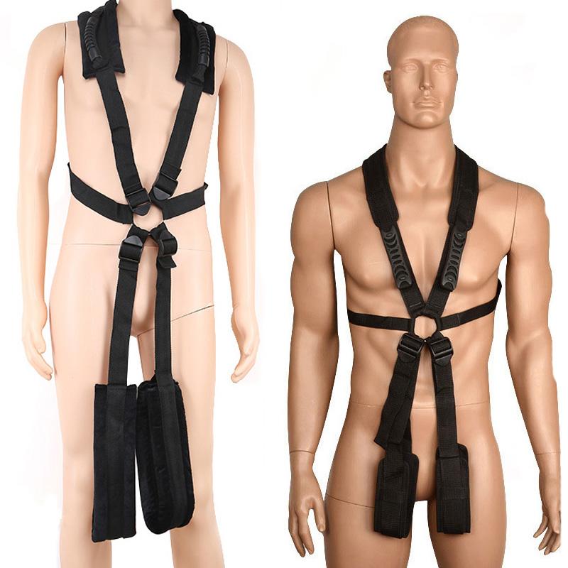 Sex Toys for Couples Self Bandage Restraints Belt  Sets Shoulder Sex Swing Leg Spreader Rope SM Slave Harness Adult Game