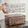 Non-Toxic Child-Safe Durable High-Quality 1pc 3-layer 72-grid Large-Capacity Ring Earrings Necklace Jewelry Storage Box