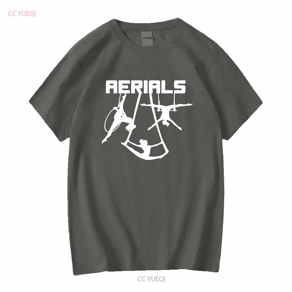 Aerials Aerialist Circus Arts Yoga T Shirt Lyra Silks and Trapeze long or short sleeves vintage Washed Breathable
