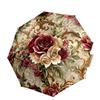 Rose Flower Design Automatic Folding Umbrella  Lightweight and Foldable