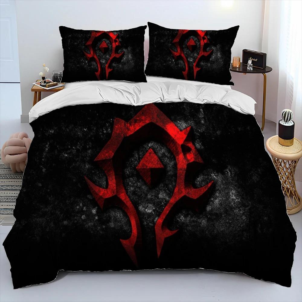 World of Warcraft,WOW ,Game Printed Comforter Bedding Set,Duvet Cover Bed Set Quilt Cover Pillowcase,king Queen Size Bedding Set