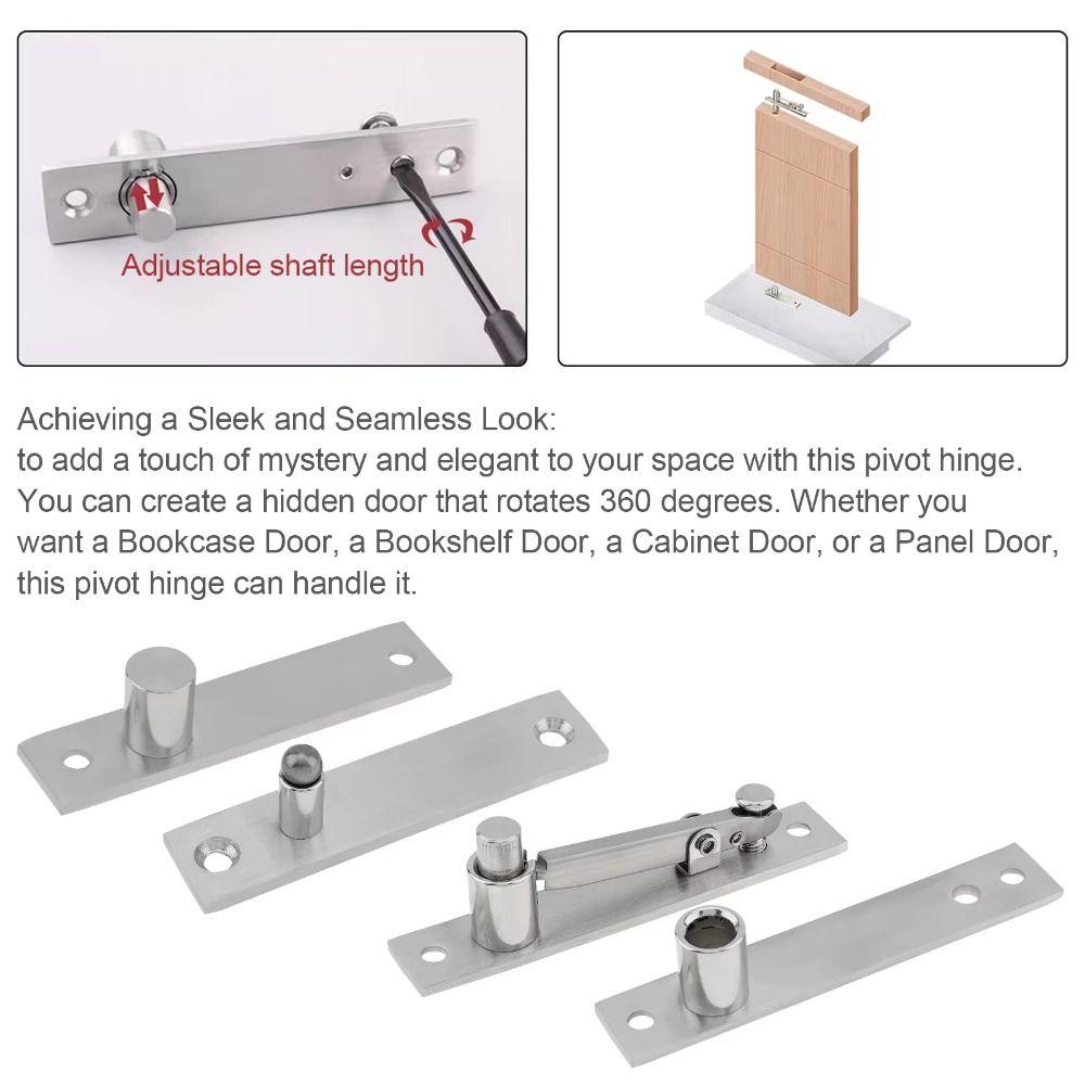 360-degree Rotating Door Pivot Hinge System Heavy Duty Door Shaft Hidden Axis  Closet