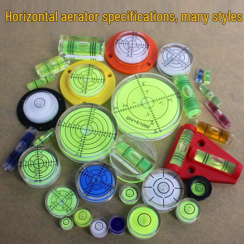 Universal Green Spirit Level with Scale - Compact Liquid Bubble Measuring Tool