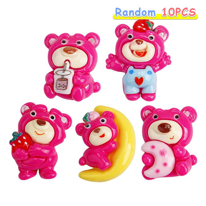 10Pcs Colorful Flower Flatback Resin Cabochons Flower Cabochon Beads For Diy Crafts Jewelry Making Decoration Accessories