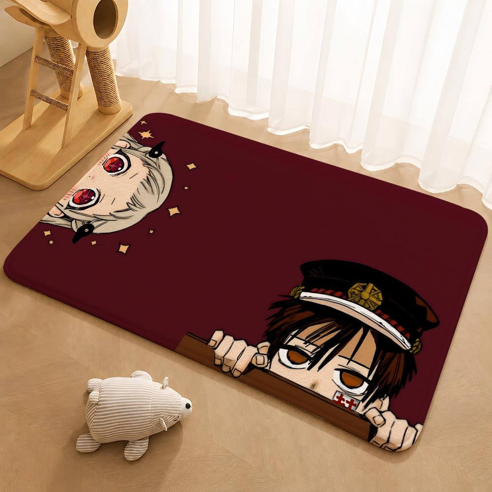Animation Toilet-bound Hanako-kun Floor Mat Floor Mat Soft Flannel Non-Slip Door  Rug for Living Room