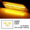Clear Lens Amber LED Bumper Reflex Replace Side Markers For BMW 12-15 Pre-LCI 3s