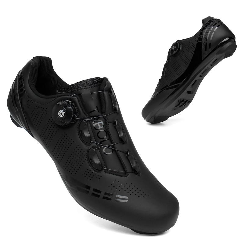 New cycling shoes with locks Double buckle lock shoes Men's and women's road cycling power shoes Hard sole Mountain cycling Rubber sole