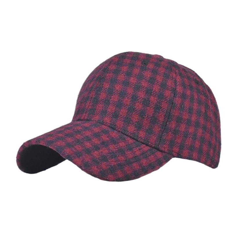 Herbst Winter Hut Herren Frühling Sommer Outdoor Sonnenschutz Visier Klassische Karierte Baseballkappe Hartschalen-Kappe Damenmütze Warme Schirmmütze