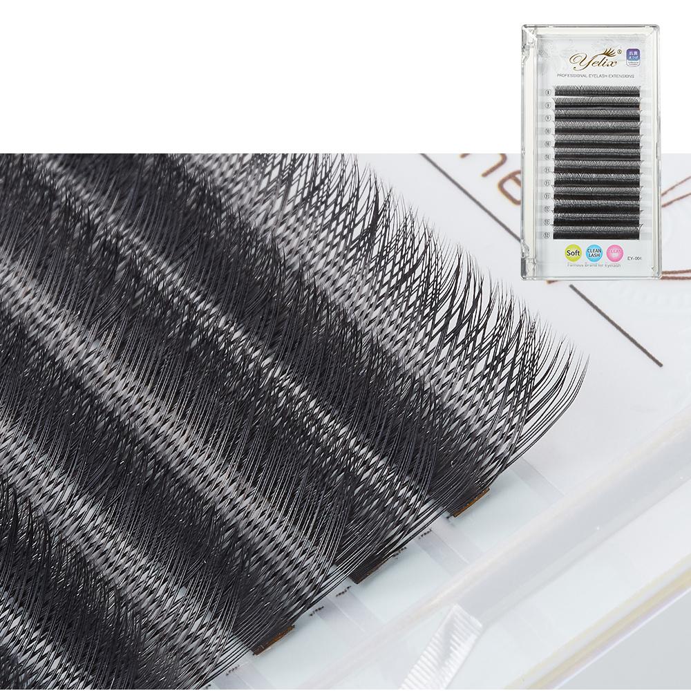 

Ресницы Yelix Y 0.03/0.05/0.07 Наращивание ресниц YY Бразильские объемные ресницы Натуральные мягкие отдельные готовые веера D&0.07mm&Mix 8-15mm чёрный