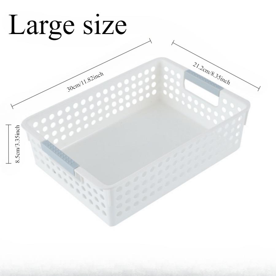 Household hollowed out storage basket for miscellaneous toys and cosmetics, desktop thickened plastic storage basket