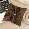 Korean Style Soft PU Scrunchies Elastic Retro Ponytail Holder Square Leather Hair Tie  Gifts