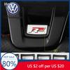 Per VW Volkswagen Jetta MK5 Golf Rline R Logo Adesivo Emblema Volante Auto Accessori Per Volkswagen Polo GTI Golf Passat