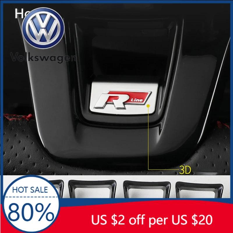 Per VW Volkswagen Jetta MK5 Golf Rline R Logo Adesivo Emblema Volante Auto Accessori Per Volkswagen Polo GTI Golf Passat