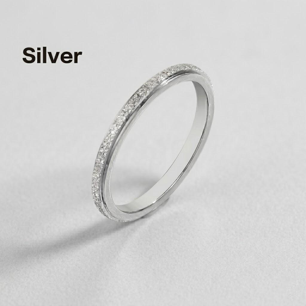 Silberne Frosting Partnerringe für Hochzeit Verlobung Schmuck Geschenke Geburtstagsgeschenk Liebhaber Partnerringe für Männer und Frauen
