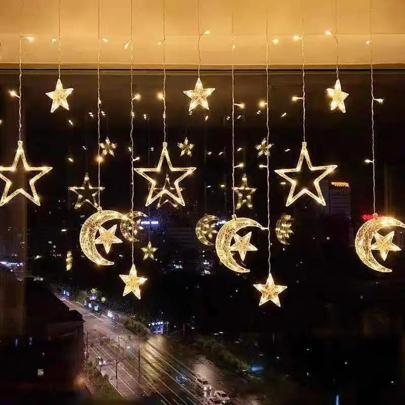Christmas Decor String Garland Curtain Light LED for Wedding Home Christmas Tree Ornament 2024 Navidad Xmas Gift 2025 New Year