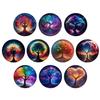 Dreamy Starry Sky Tree of Life Crystal Glass Refrigerator Magnet