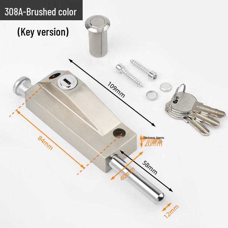 Aokewen 308A Spring Loaded Floor Bolt Lock