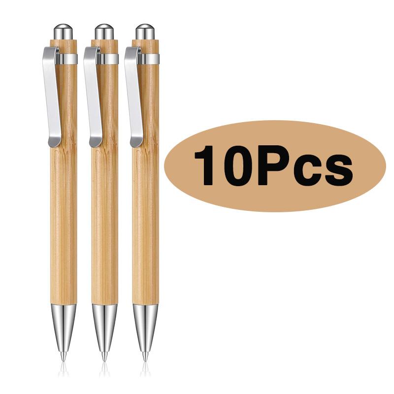 

10-200 шт. бамбуковые шариковые ручки оптовые продажи офисных и школьных принадлежностей ручки и письменные принадлежности подарки бамбуковая ручка 10Pcs синий