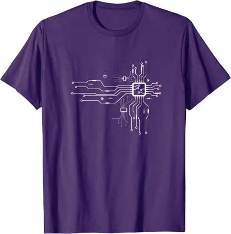 Electrical Electronic Engineer Circuit Graphic Tee Top Anatomical Heart CPU Processor Computer Programmer PCB Board  TShirt