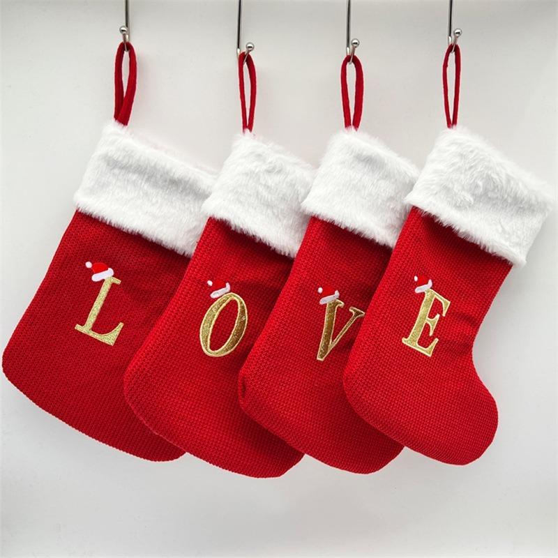 Christmas Alphabet Knitting Socks Christmas Tree Ornaments Christmas Decorations For Home 2025 Navidad Noel 2025Xmas Gift