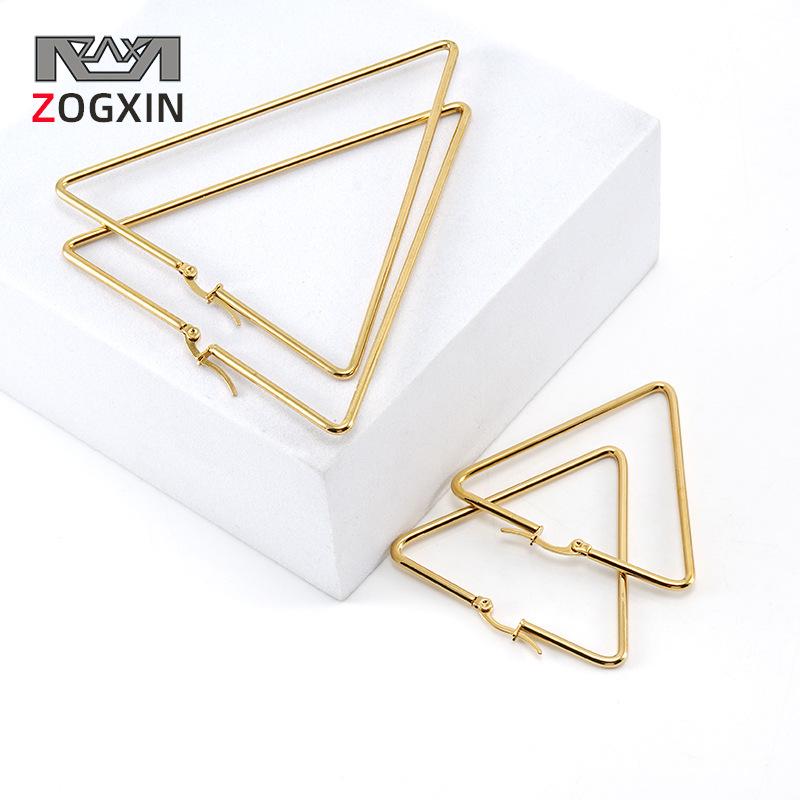 

18K Gold Titanium Steel Tassel Coil Earrings for Women