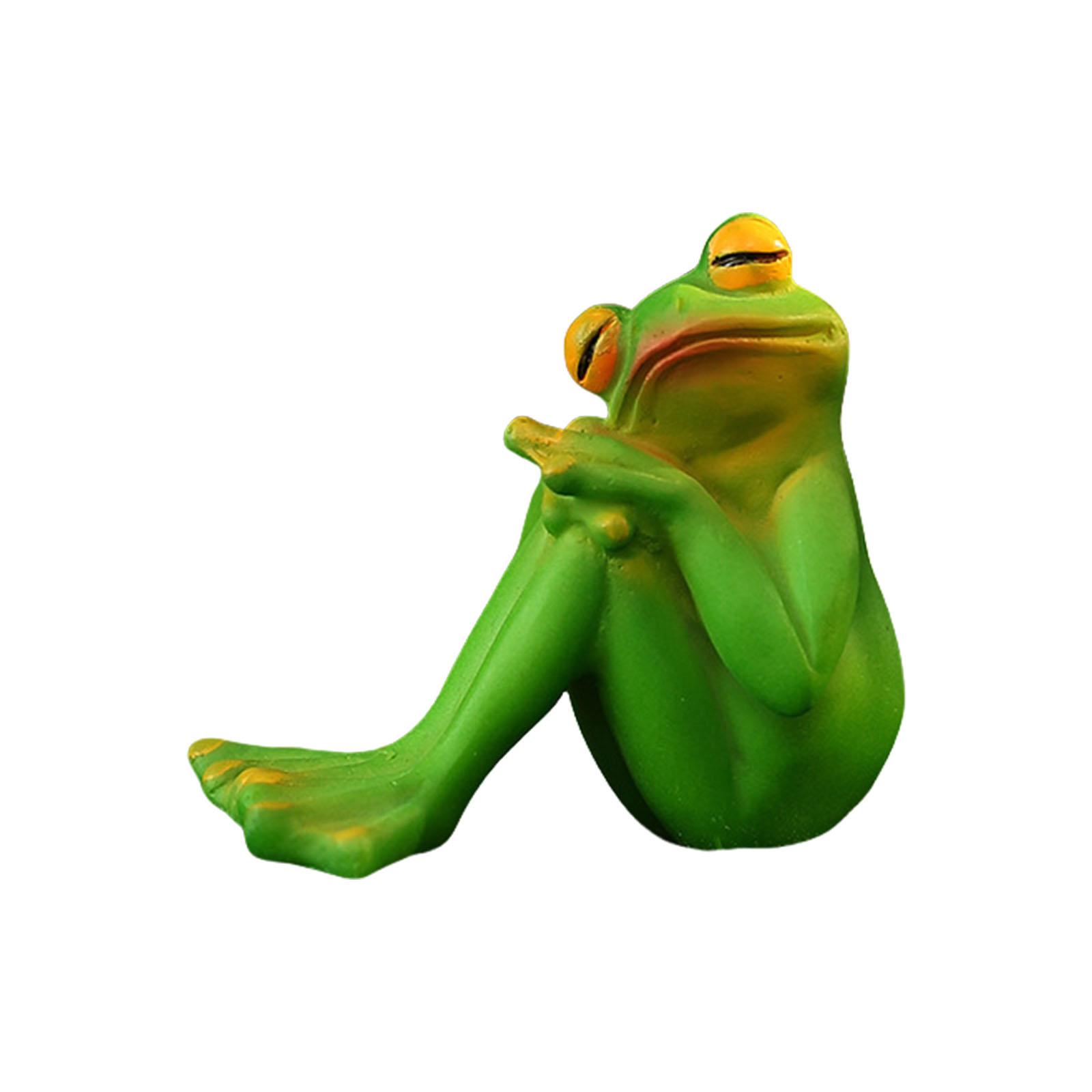 

Скульптура музыканта из смолы в виде лягушки, мультяшная фигурка животного для домашнего офиса, декор рабочего стола и художественный орнамент F