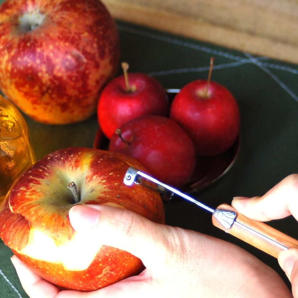 The NERON Peeler Features a Comfortable Wooden Handle and Laguiole Olive Made In This Peeler Combines the Elegant Design and Artisanal Sharpness of a