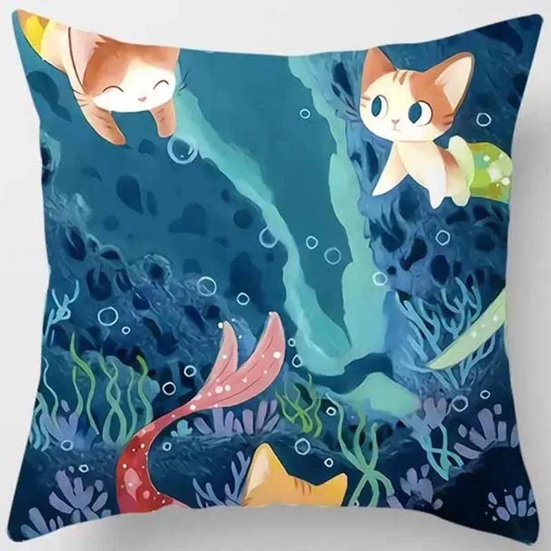 Fairy Tale World Cartoon Pillowcase Car Ornaments Office Living Room Sofa Home Pillowcase