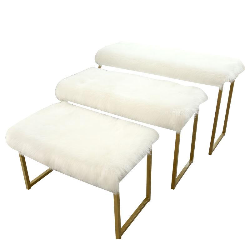 

Мягкие пушистые ковры из искусственного меха с длинным ворсом, плюшевый коврик, витрина магазина одежды, украшение для дома 45x45cm серый/белый