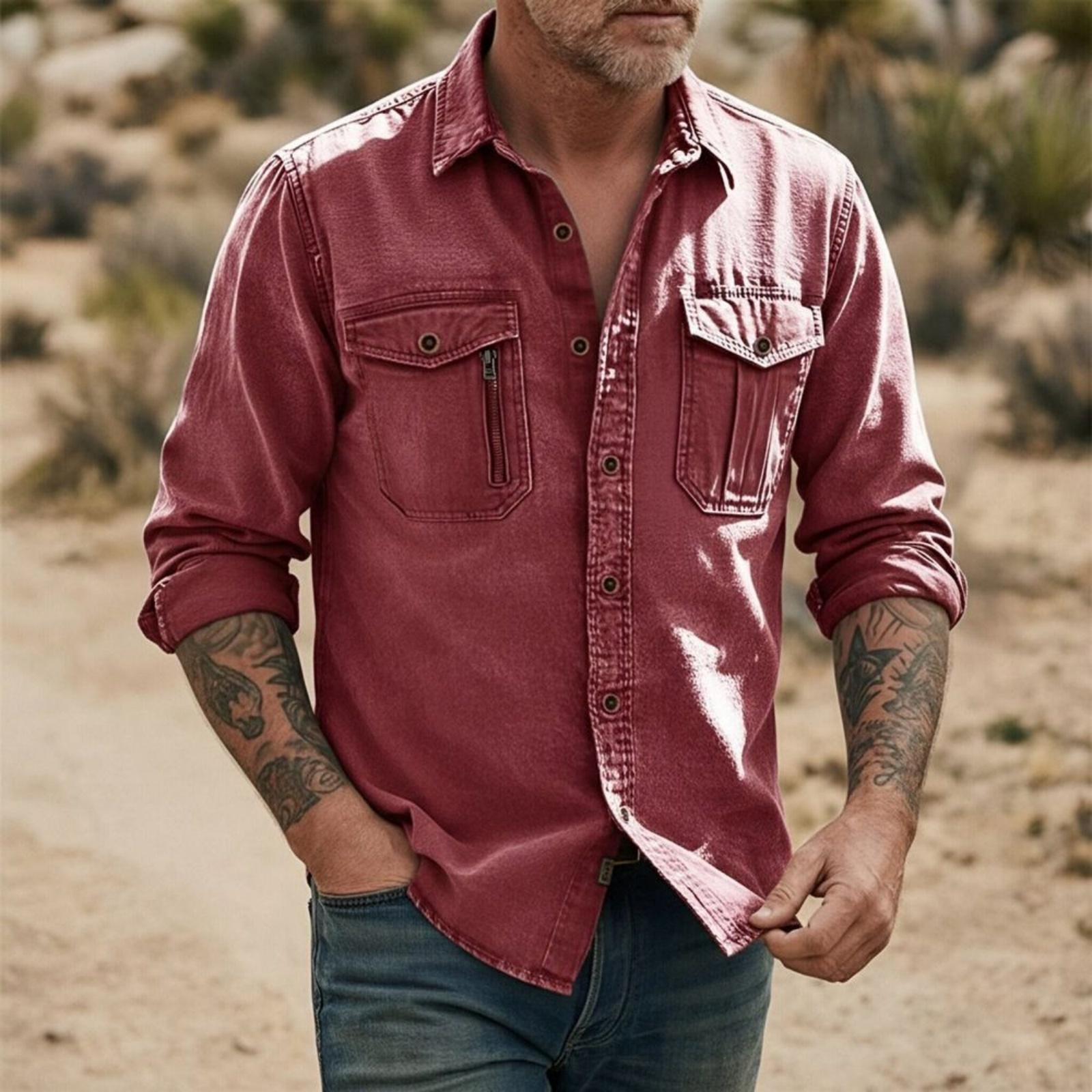 

Men s casual stylish short-sleeved button-down shirt - Men s breathable cotton-like linen retro work shirt XXXL