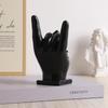 Crossed Rock Band Hand Gesture Resin Ornament for Office or Living Room Decor