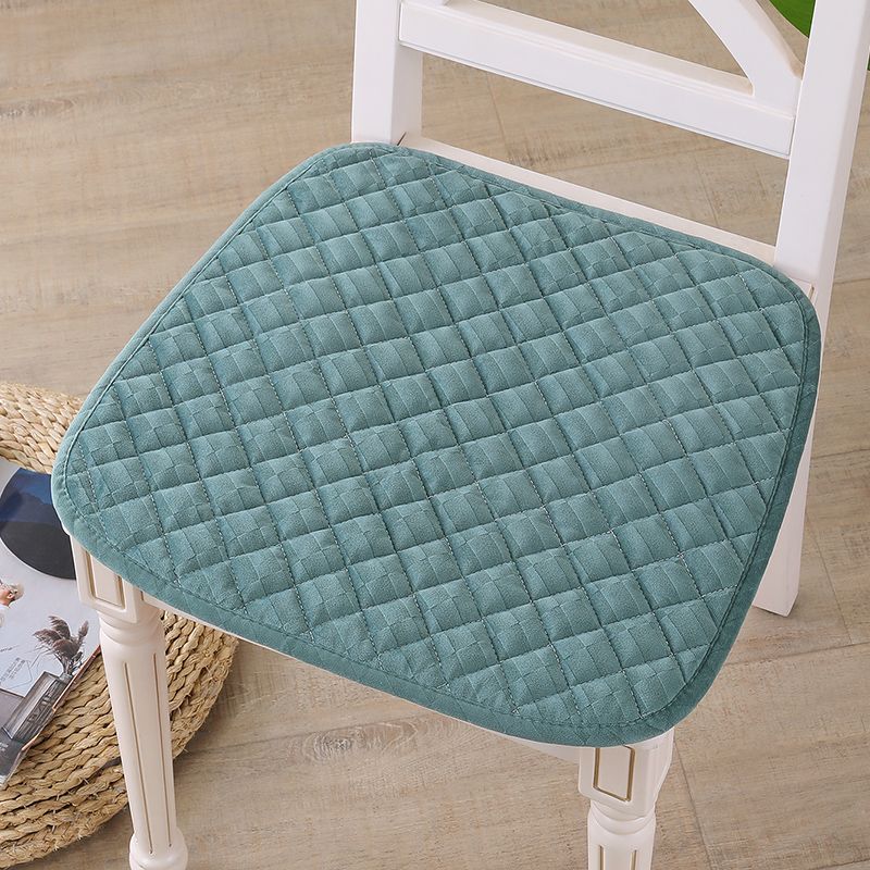 

All Year Round Neutral Cotton Cushion Minimalist Chair Cushion Office Chair Cushion Yellow Blue Non-Slip Fabric Chair Single Cushion Student s Chair Minimalist Green 45x47cm