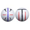 Golf Ball Liner Clip with Pens Triple Line Drawing Marker Stencil Template Portable Golf Ball Putting Alignment Marking Tool Golf Accessories