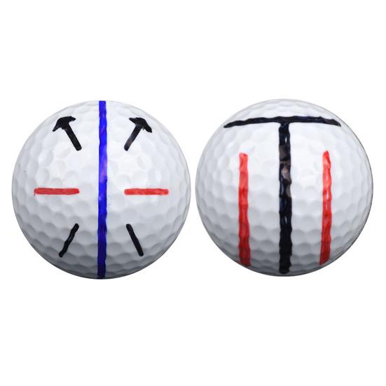 Golf Ball Liner Clip with Pens Triple Line Drawing Marker Stencil Template Portable Golf Ball Putting Alignment Marking Tool Golf Accessories