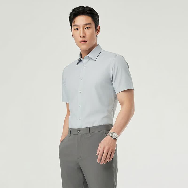 Youngor Men's Comfortable Breathable Short Sleeve Shirt