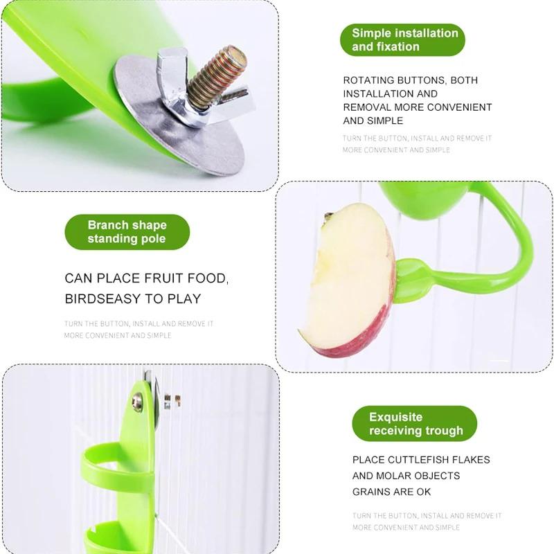 Soporte para Hueso de Sepia para Pájaros Soporte de Alimentación para Jaula de Pájaros Soporte para Verduras Frutas Hueso de Sepia para Loro Periquito Cacatúa