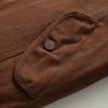 Womens Oversized Cargo Jacket With Faux Fur Collar Hooded Short Coat In Vintage Brown Slim Fit Streetwear