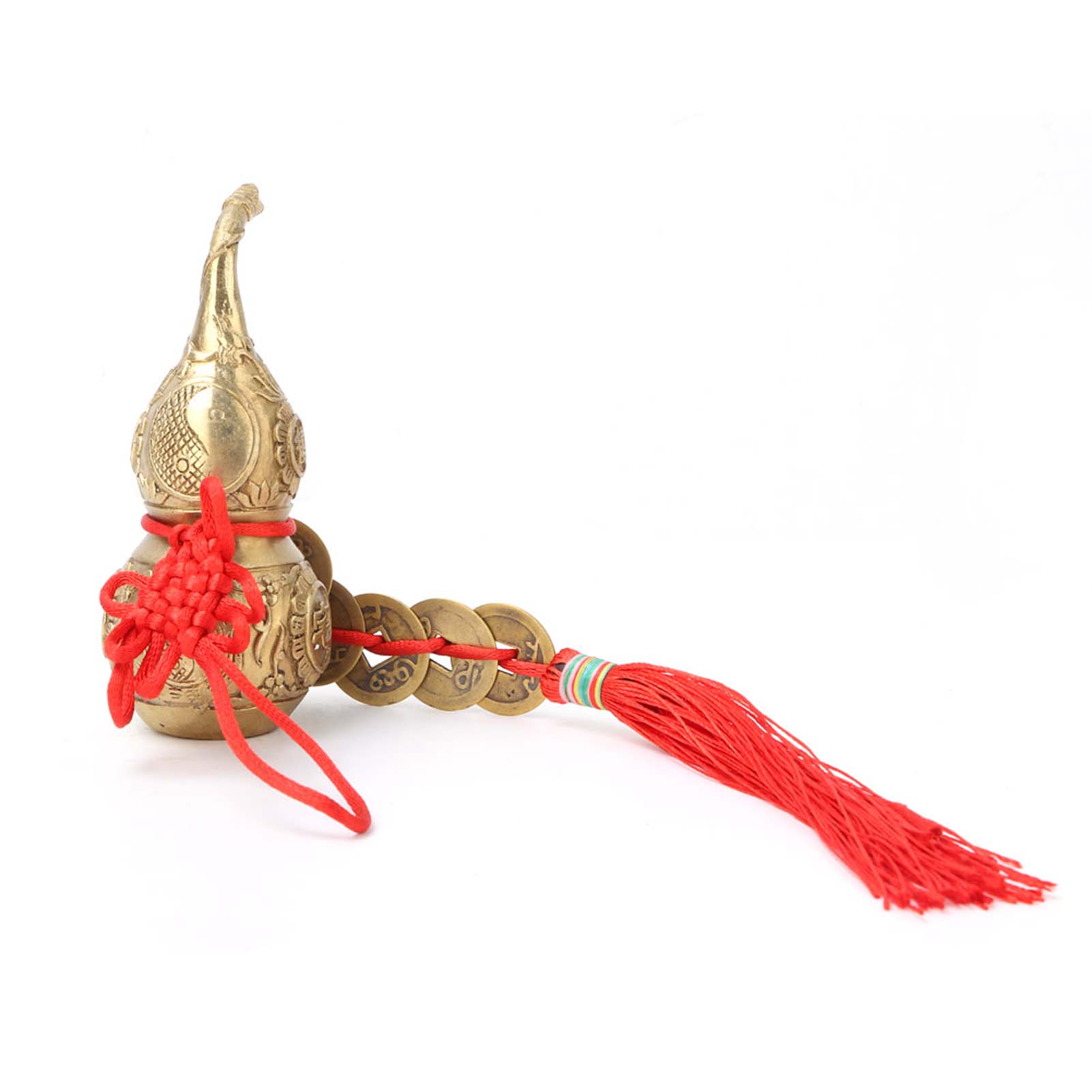 

Чистая латунь Ву Лу Тыква-горлянка Домашнее украшение Символ удачи и сокровищ